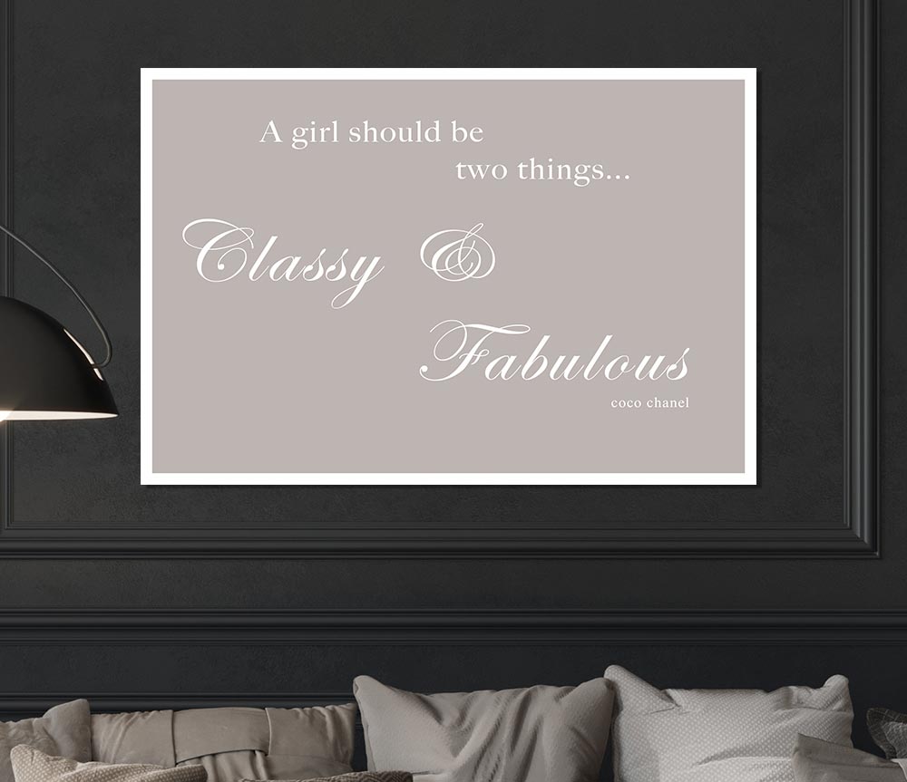 Classy N Fabulous Beige Print Poster Wall Art