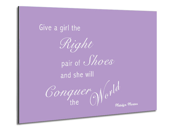 Girls Room Quote The Right Pair Of Shoes Marilyn Monroe Lilac