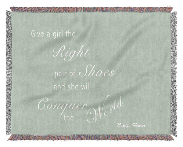 The Right Pair Of Shoes Marilyn Monroe Beige Woven Blanket