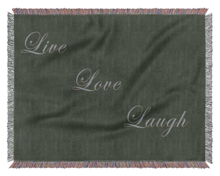 Love Quote Live Love Laugh Chocolate Woven Blanket