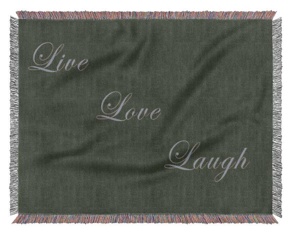 Love Quote Live Love Laugh Chocolate Woven Blanket