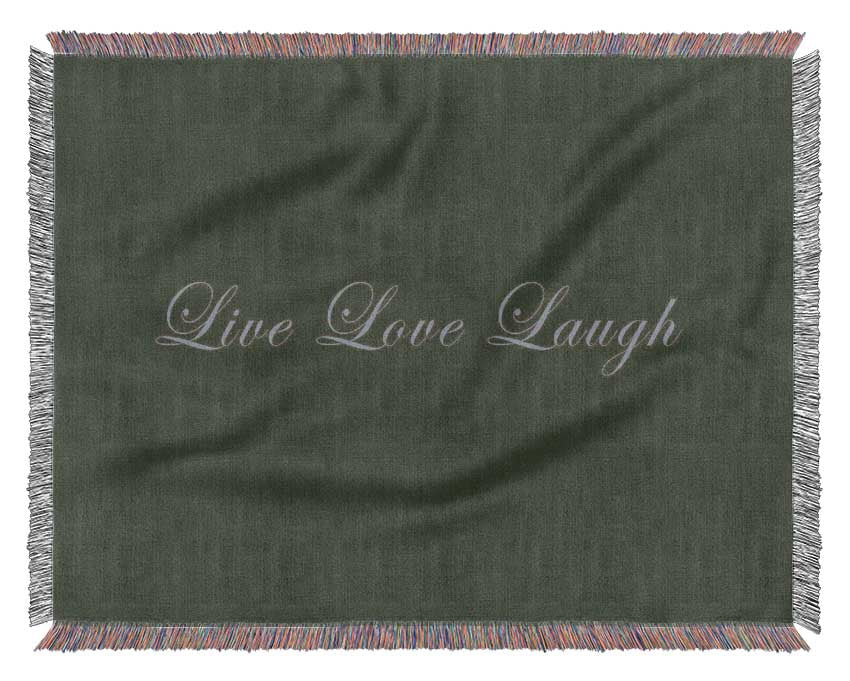 Love Quote Live Love Laugh 2 Chocolate Woven Blanket