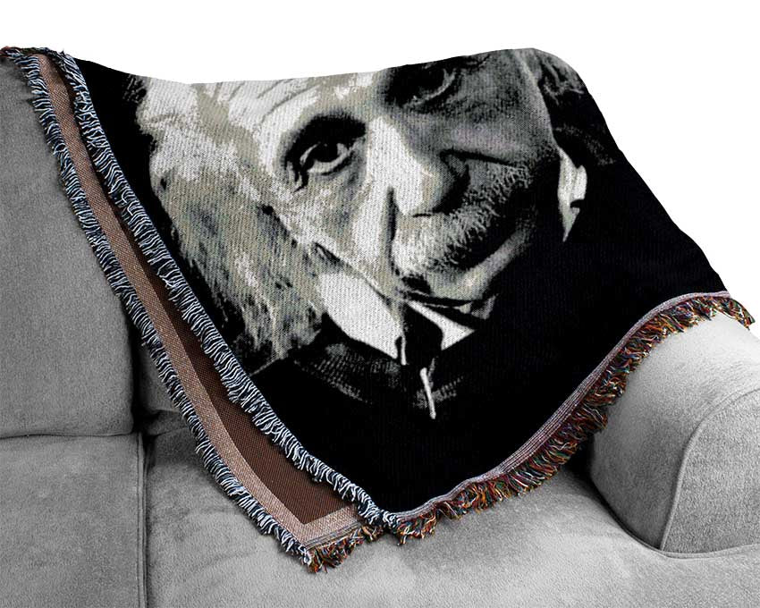 Motivational Quote Albert Einstein Education Woven Blanket