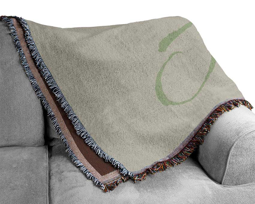 Home Quote In All Things Give Thanks Lime Green Woven Blanket