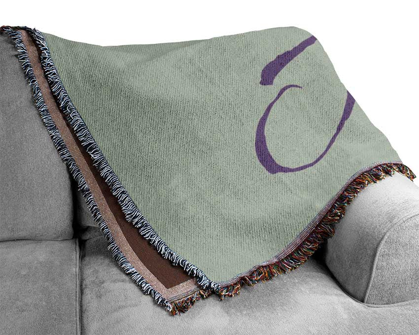 Home Quote In All Things Give Thanks Lilac Woven Blanket