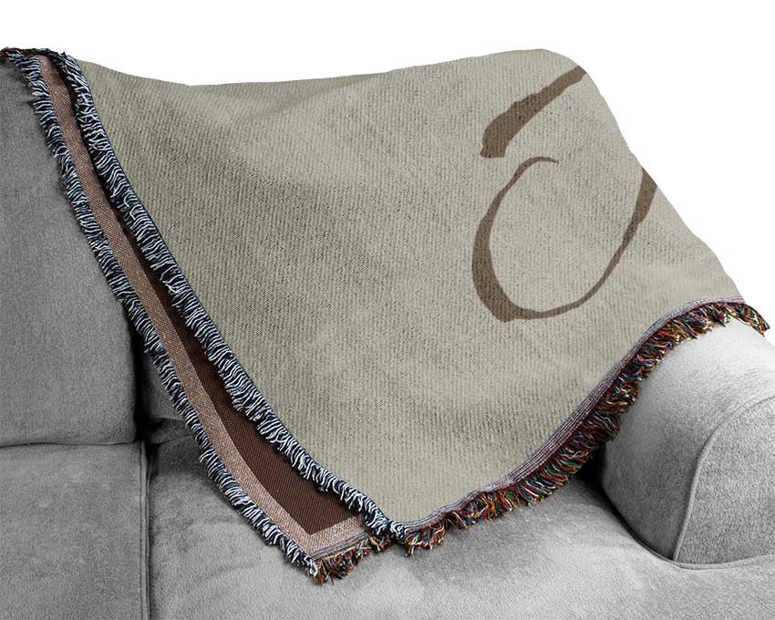 Home Quote In All Things Give Thanks Beige Woven Blanket