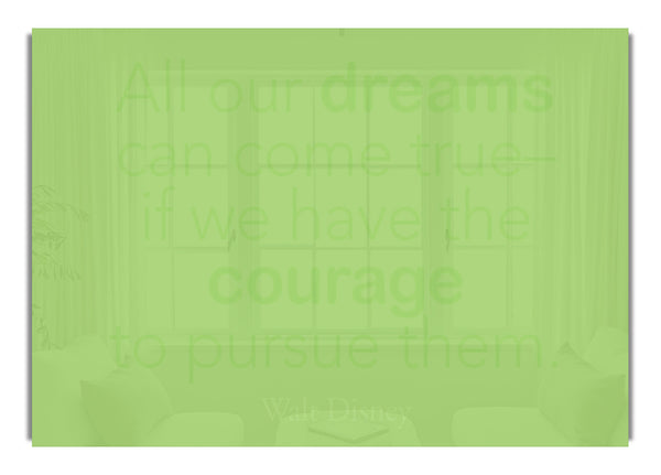 Walt Disney All Our Dreams Lime Green