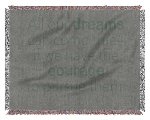 Walt Disney All Our Dreams Grey Woven Blanket