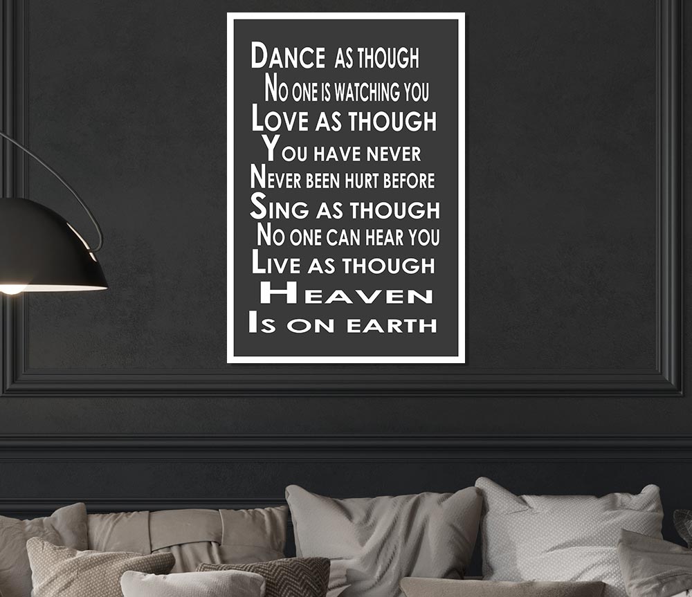 Home Quote Heaven Is On Earth Print Poster Wall Art