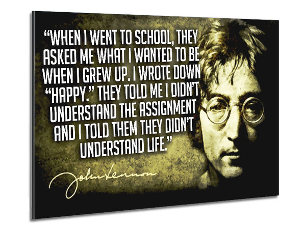 Motivational Quote Music Quote John Lennon Happy