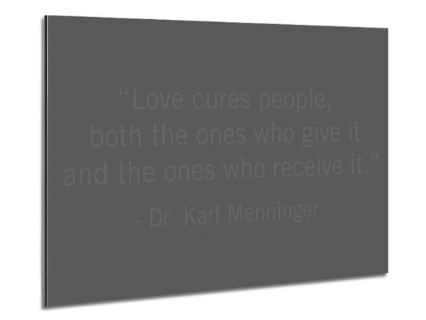 Dr Karl Menninger Love Cures People Grey