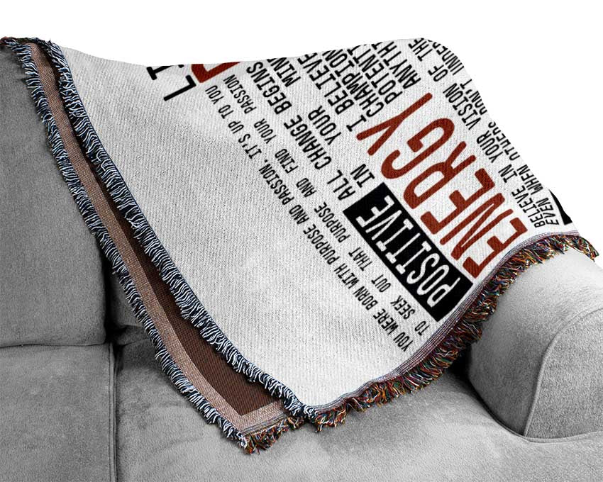 Motivational Quote Live Your Dreams Woven Blanket