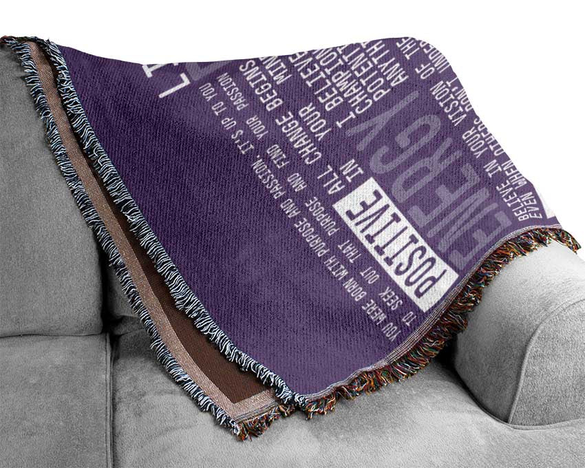 Live Your Dreams Lilac Woven Blanket