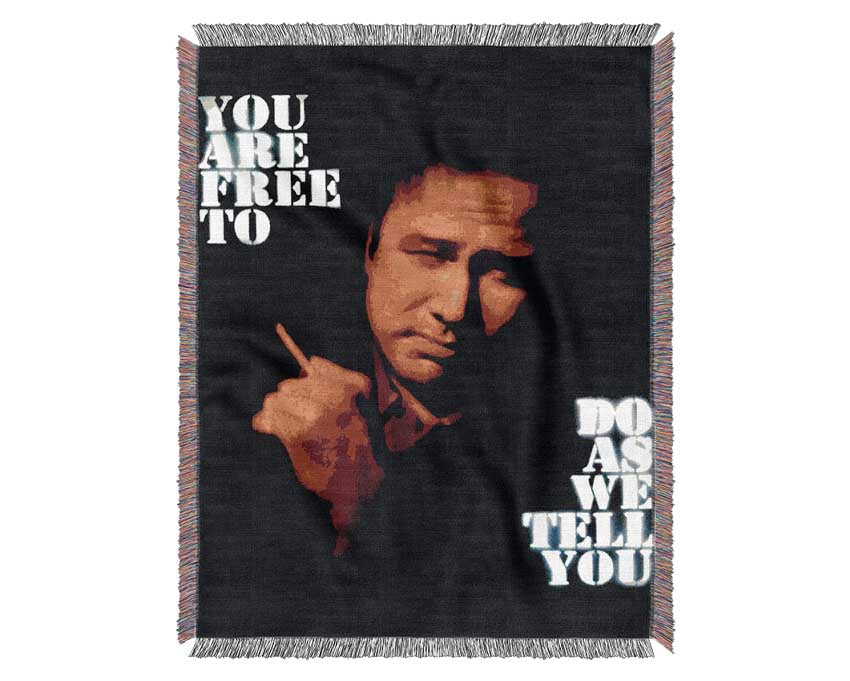 Motivational Quote Bill Hicks You Are Free Woven Blanket