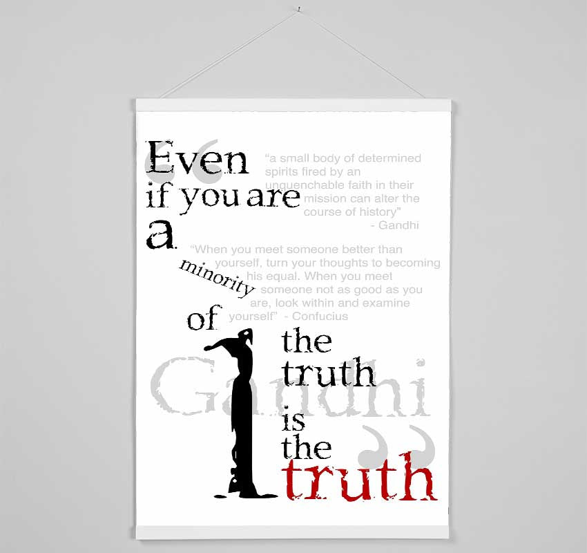 Motivational Quote Gandhi The Truth Is The Truth Hanging Poster - Wallart-Direct UK