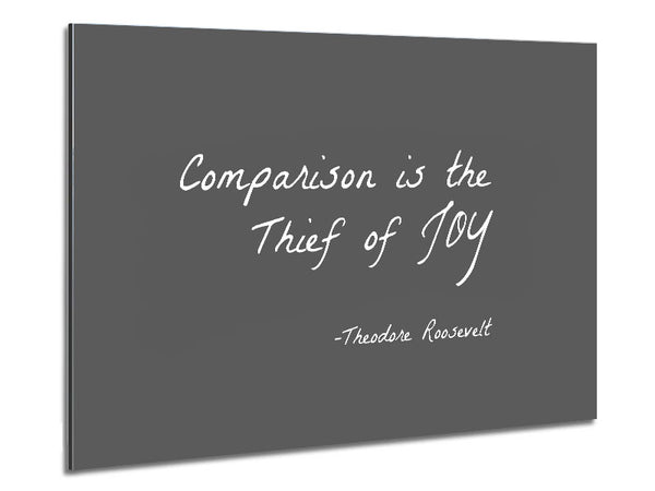 Theodore Roosevelt Comparison Is The Thief Of Joy Grey