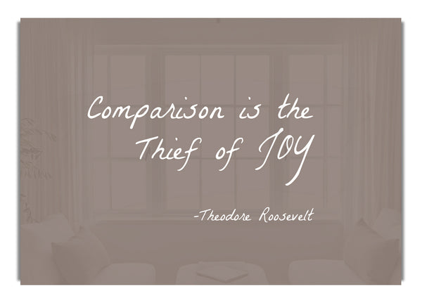 Theodore Roosevelt Comparison Is The Thief Of Joy Beige