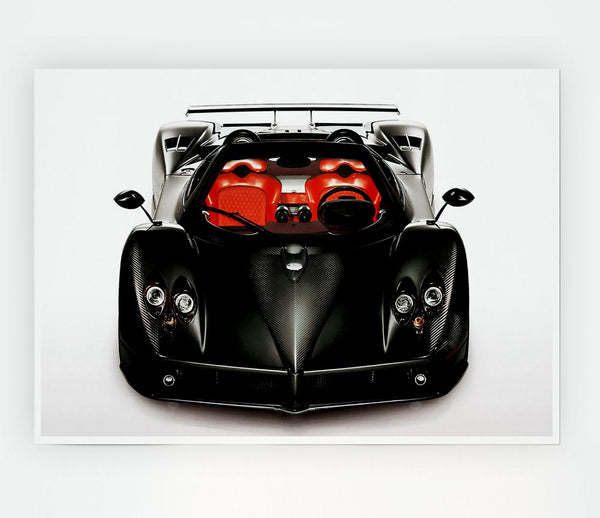 Zonda Jet Black Print Poster Wall Art