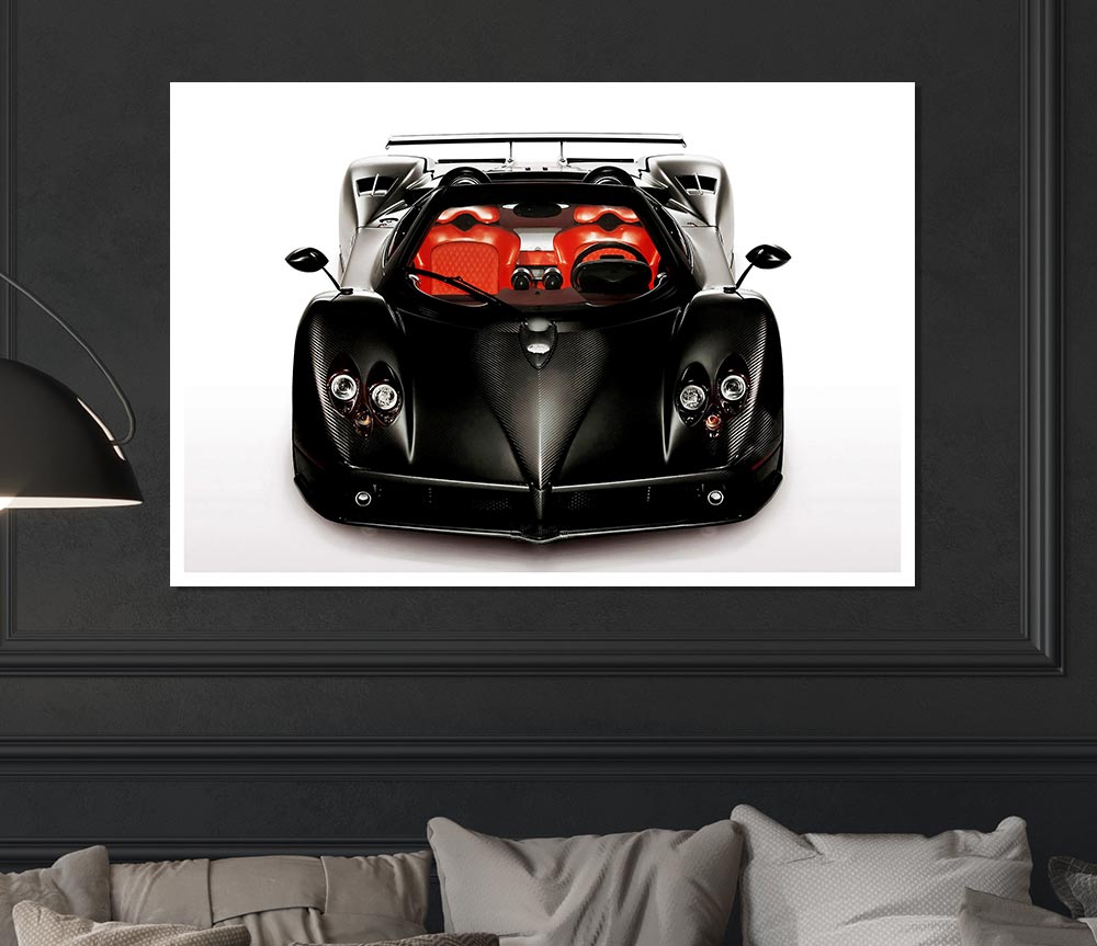 Zonda Jet Black Print Poster Wall Art