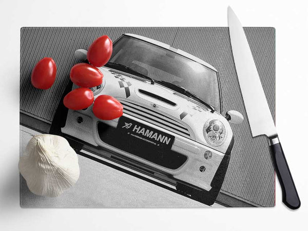 White Mini Front Profile Glass Chopping Board