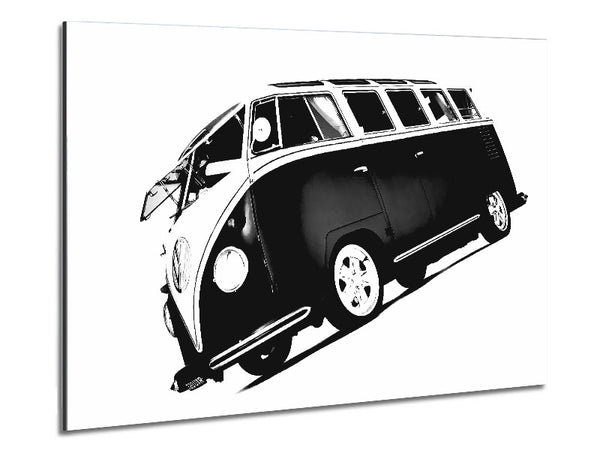 VW Camper Van Black n White