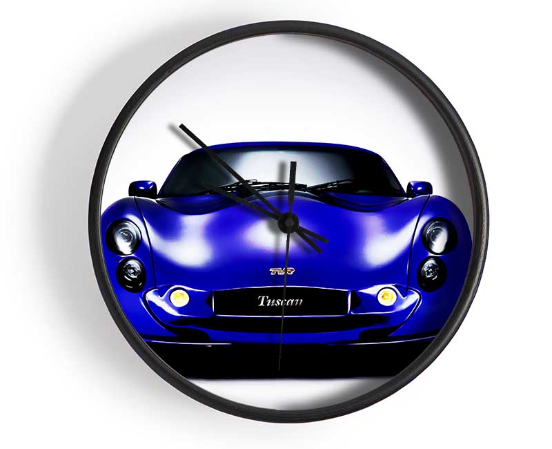 Tvr Tuscan Blue Purple Clock - Wallart-Direct UK