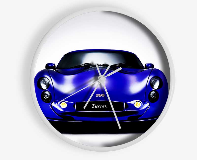 Tvr Tuscan Blue Purple Clock - Wallart-Direct UK