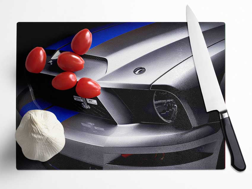 Shelby Mustang Grill Glass Chopping Board