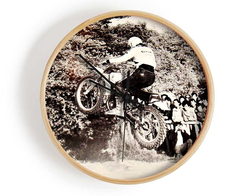 Retro Motorcross Jump Clock - Wallart-Direct UK