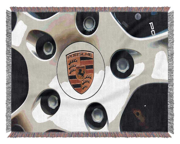 Porsche Wheel Woven Blanket