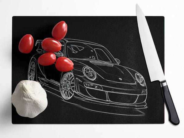 Porsche Gt3 Glass Chopping Board