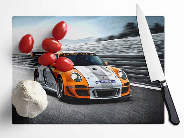 Porsche Gt3 R Hybrid Glass Chopping Board