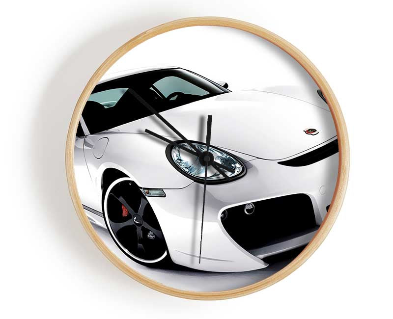 Porsche 911 White Clock - Wallart-Direct UK