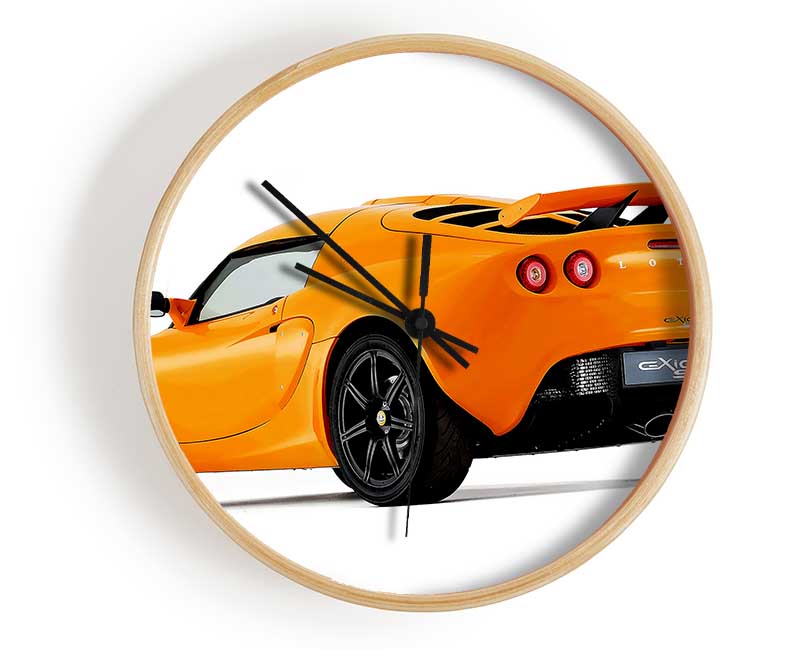 Orange Lotus Elite Rear Clock - Wallart-Direct UK