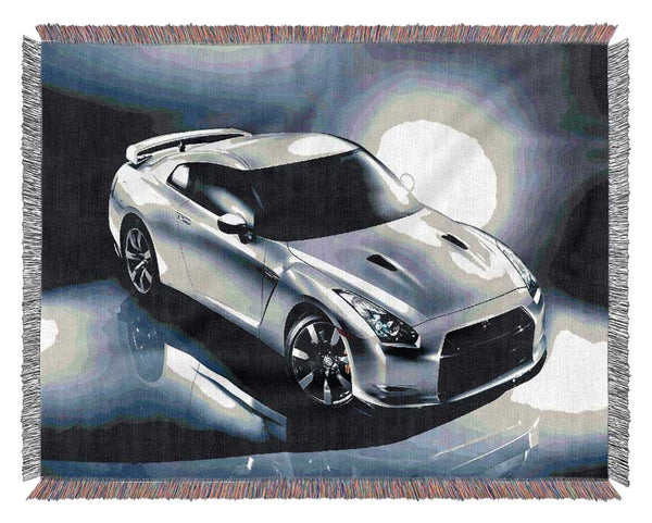 Nissan Skyline Silver Woven Blanket