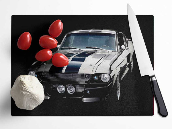 Mustang Stripes Glass Chopping Board