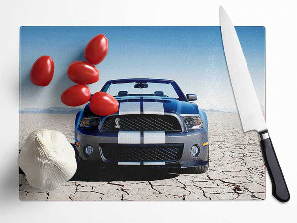 Mustang Shelby Front Profile Glass Chopping Board