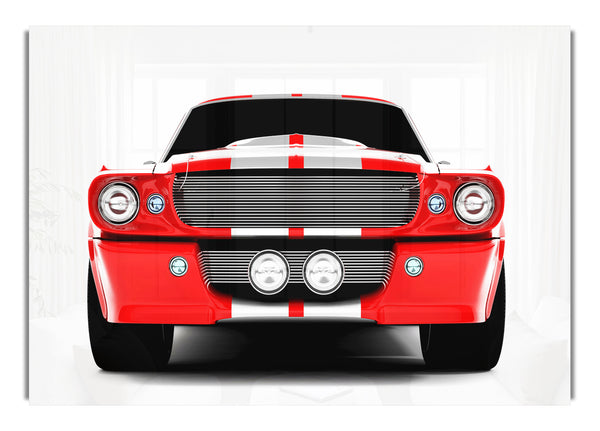 Mustang Red Front Grill