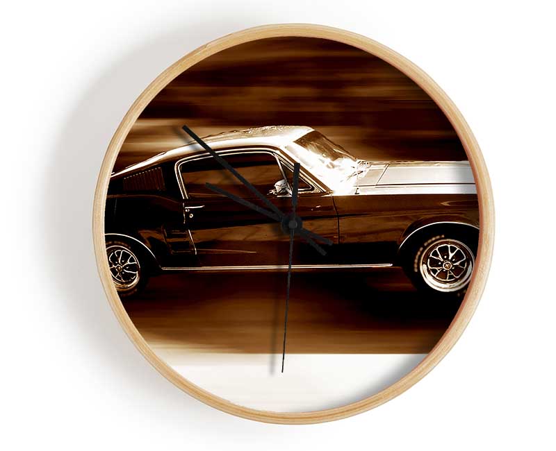 Mustang On The Move Clock - Wallart-Direct UK