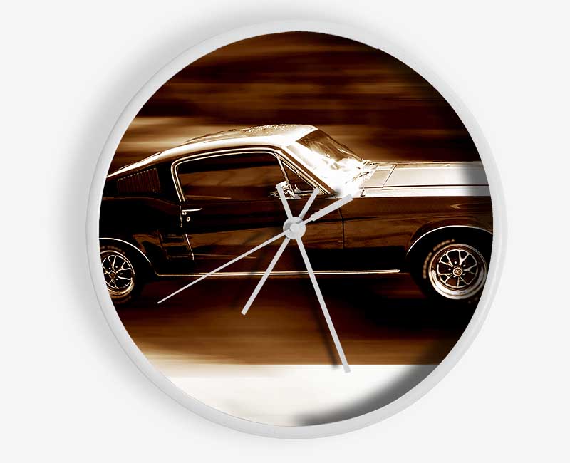 Mustang On The Move Clock - Wallart-Direct UK