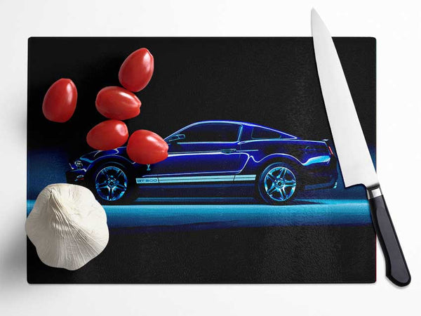 Mustang Gt500 Glass Chopping Board