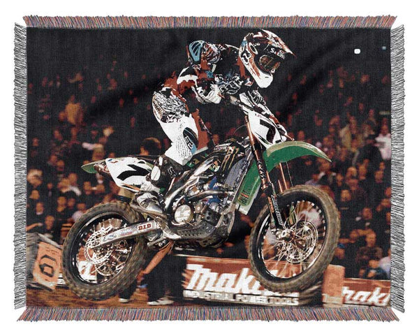 Motorcross James Stewart (Bubba) Woven Blanket