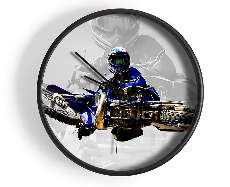 Motorcross Free Styler From Above Clock - Wallart-Direct UK