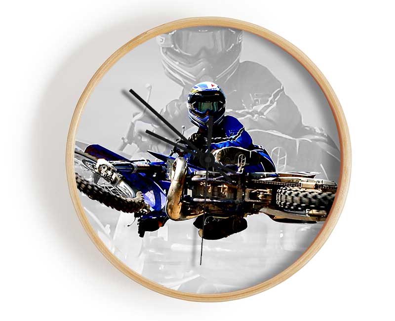 Motorcross Free Styler From Above Clock - Wallart-Direct UK