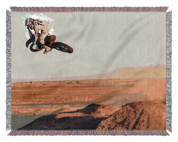 Motorcross Desert Race Woven Blanket