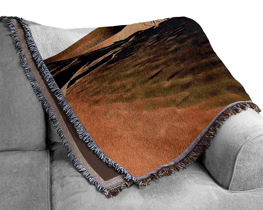 Motorcross Desert Race Jump Woven Blanket