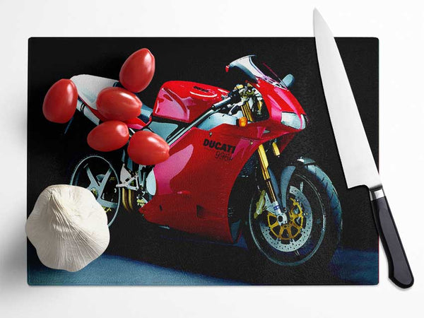 Motorbike Ducati Glass Chopping Board