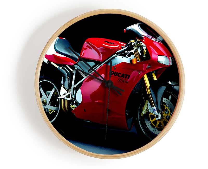 Motorbike Ducati Clock - Wallart-Direct UK