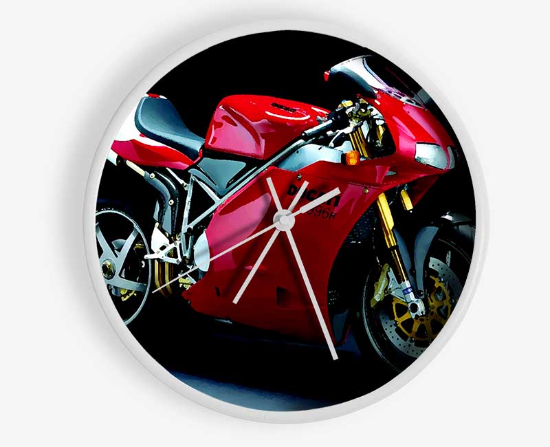 Motorbike Ducati Clock - Wallart-Direct UK