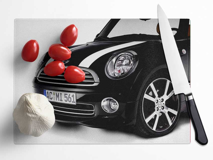 Mini Coop Front Grill Glass Chopping Board